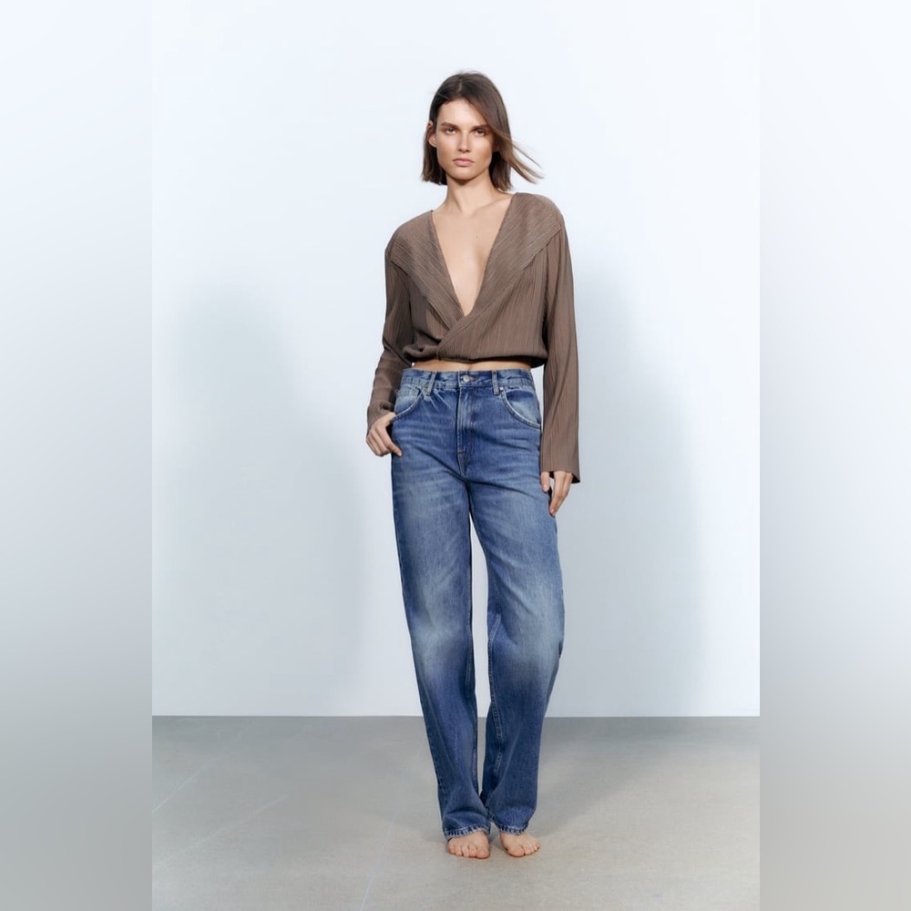 Zara - Pleated Wrap Top - NWT